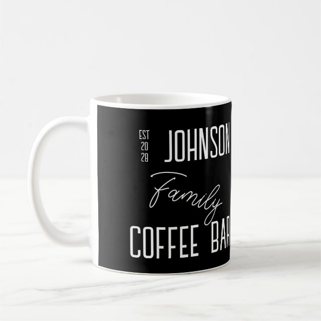 Mug Nom de famille Café noir et blanc (Gauche)