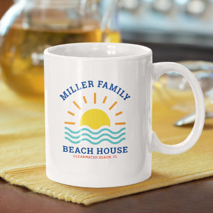 Mug Nom de famille correspondant Summer Sunset Beach H