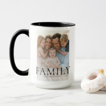 Nom de famille de typographie moderne Cadeau photo