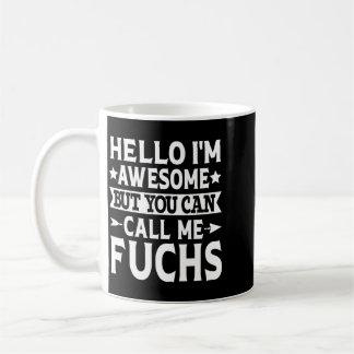 Mug Nom de famille Fuchs Appel à l'équipe familiale Fu