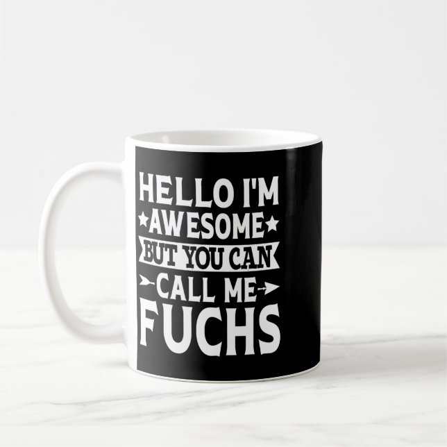 Mug Nom de famille Fuchs Appel à l'équipe familiale Fu (Gauche)