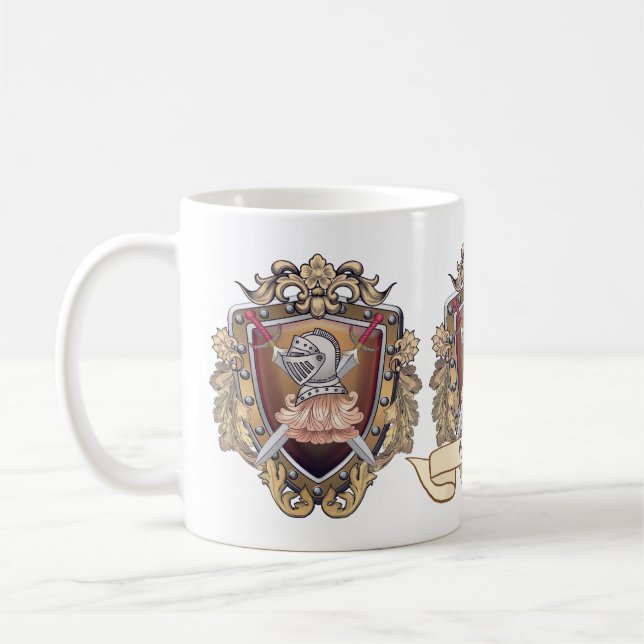 Mug Nom de famille Knight Shield (Gauche)