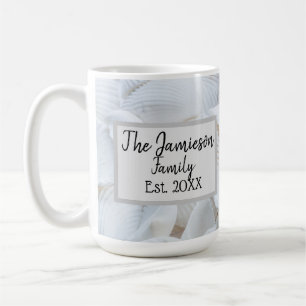 Mug Nom de famille personnalisé Sea Shell
