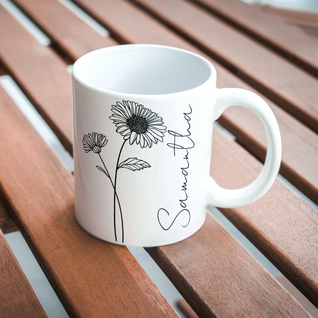 Mug Nom de fleur d'Aster de naissance de septembre en  (Créateur téléchargé)