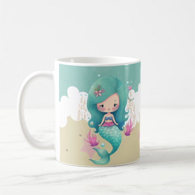 Mug Nom de jolie sirène pour enfants (Gauche)