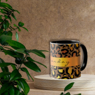 Mug Nom de la bande aurifère de miel noir de la peau 