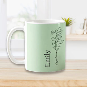 Mug Nom de la femme de ménage Pois doux Avril Fleur de