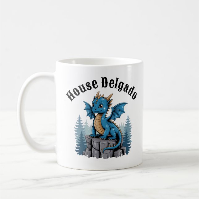 Mug Nom de la maison de dragon personnalisée Imaginair (Gauche)