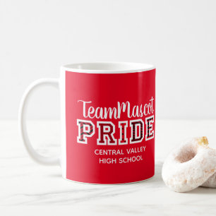 Mug Nom de la mascotte Red School Pride