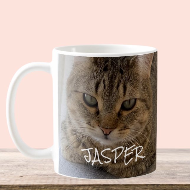 Mug Nom de la photo du chat (Créateur téléchargé)