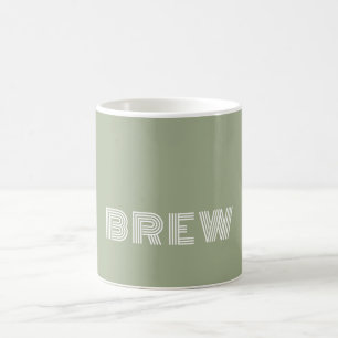 Mug Nom de la police Soft Green C22 & White Fun Person