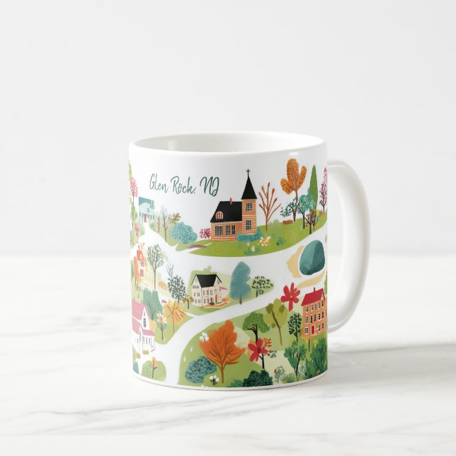 Mug Nom de la ville personnalisée Nouveau cadeau maiso (Devant droit)