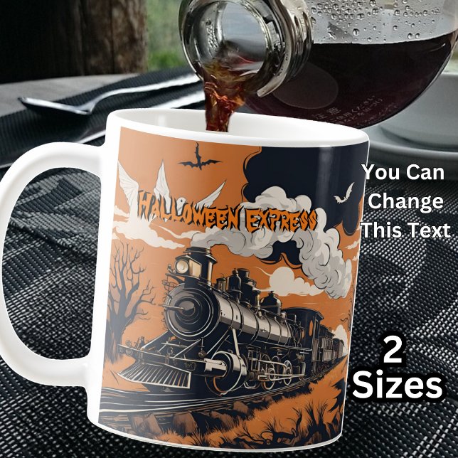 Mug Nom de l'annonce, train à vapeur d'Express Hallowe (Créateur téléchargé)