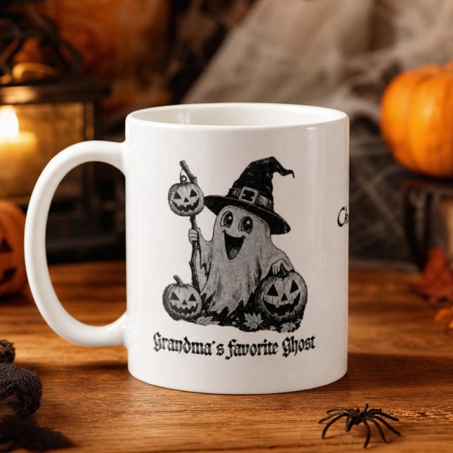Mug Nom de l'enfant pour Halloween : Le Fantôme préfér (Créateur téléchargé)
