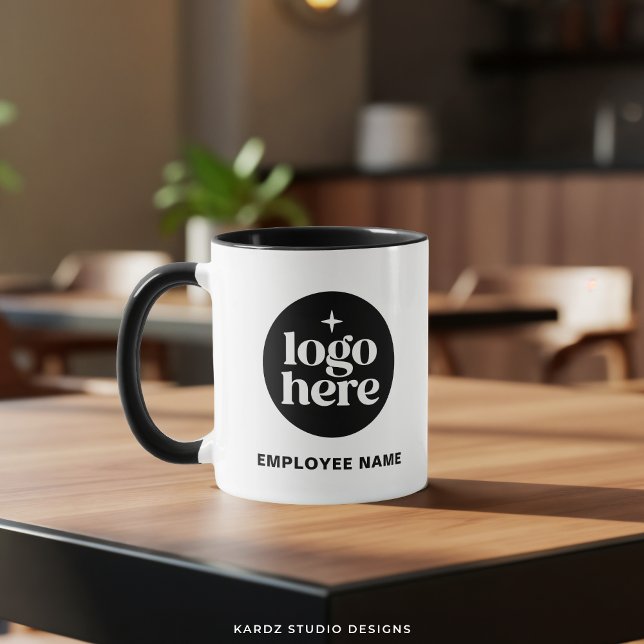 Mug Nom de l'entreprise avec logo personnalisé (11 oz. Combo Mug is shown. Personalize with logo and text and choose color and style.)