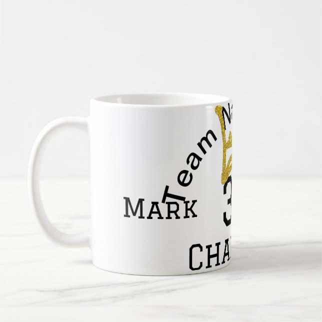 Mug nom de l'équipe ajouter nom du joueur date sports (Gauche)
