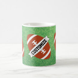 Mug Nom de l'équipe personnalisée Ventilateur de footb