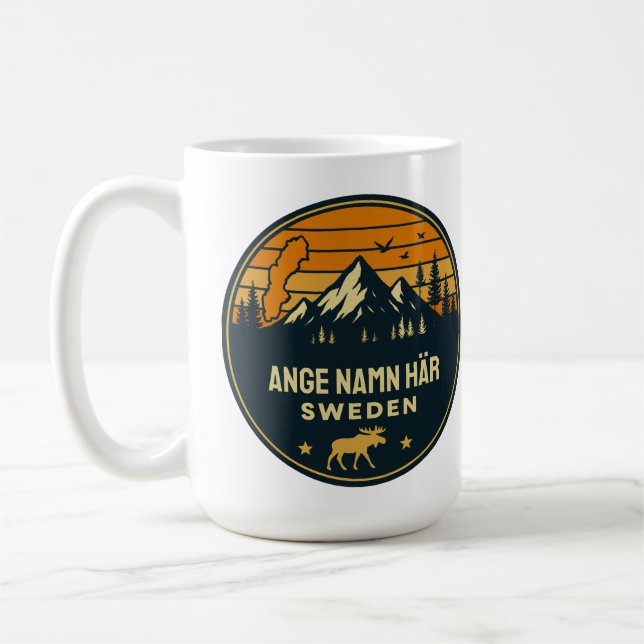 Mug Nom de lieu personnel autour de la Suède design (Gauche)