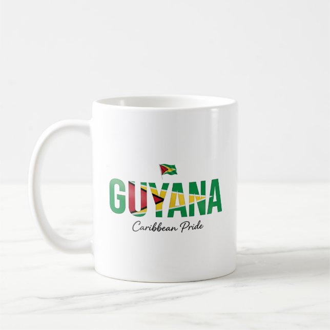 Mug Nom de l'île de Guyana | Fierté quotidienne (Gauche)