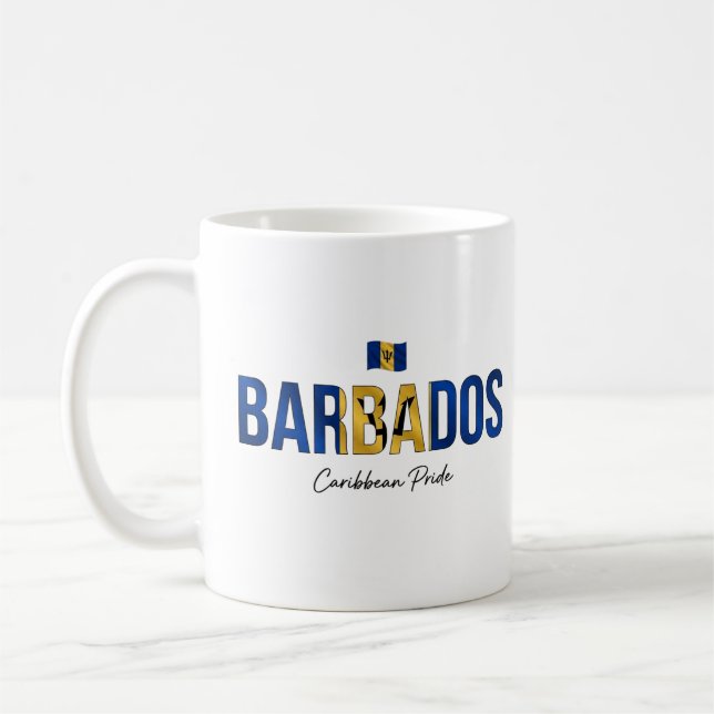 Mug Nom de l'île de la Barbade | Fierté quotidienne (Gauche)