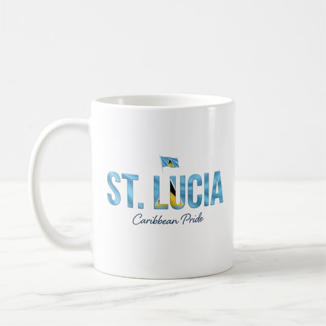 Mug Nom de l'île Sainte-Lucie | Fierté quotidienne (Gauche)