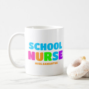 Mug Nom de l'infirmière de l'école personnalisée