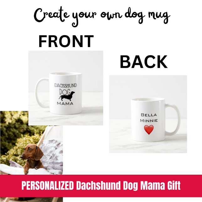Mug Nom de maman de chien de chien mignet Dachshund (Dachshund Dog Mama Mug)