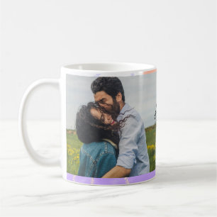 Mug nom de monogramme personnalisé simple couple th