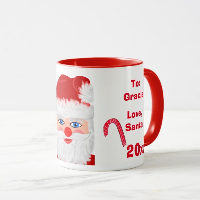 Mug Nom de Noël Amour Santa (Devant droit)