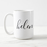 Nom de script Cadeau personnalisé Noir Blanc