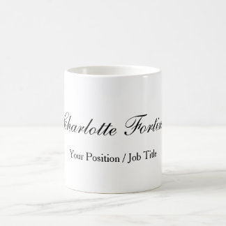 Mug Nom de script minimaliste d'écriture manuscrite cl
