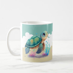 Mug Nom de tortue mignonne pour enfants