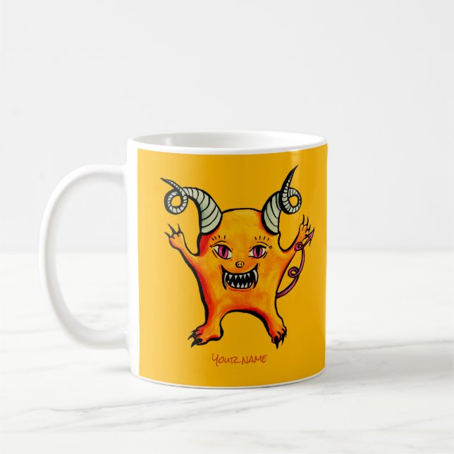 Mug Nom des enfants de monstre de dessin animé démon à (Gauche)