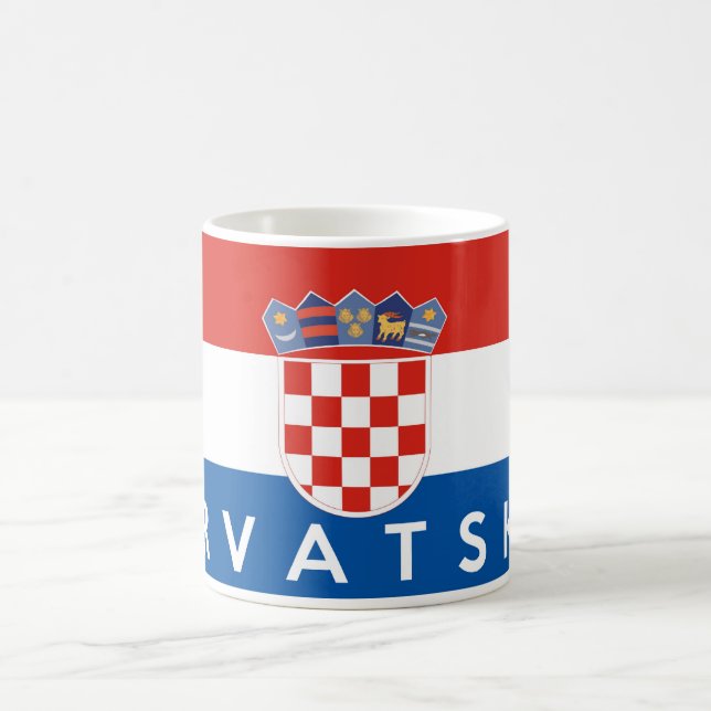 Mug nom des textes de hrvatska de pays de drapeau de (Centre)