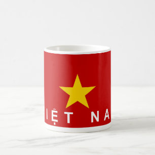 Mug nom des textes de pays de drapeau du Vietnam