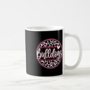 Mug Nom d'esprit scolaire Leopard Bulldogs Fan d'équip