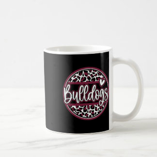 Mug Nom d'esprit scolaire Leopard Bulldogs Fan d'équip