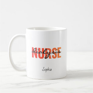 Mug Nom d'infirmière en dialyse personnalisé
