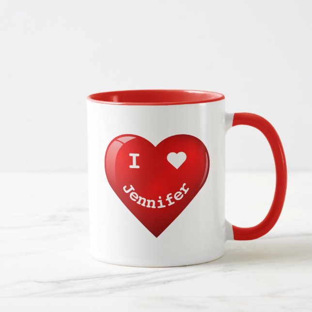 Mug Nom du coeur (Droite)