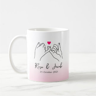 Mug Nom du couple Saint-Valentin Promise Pinky