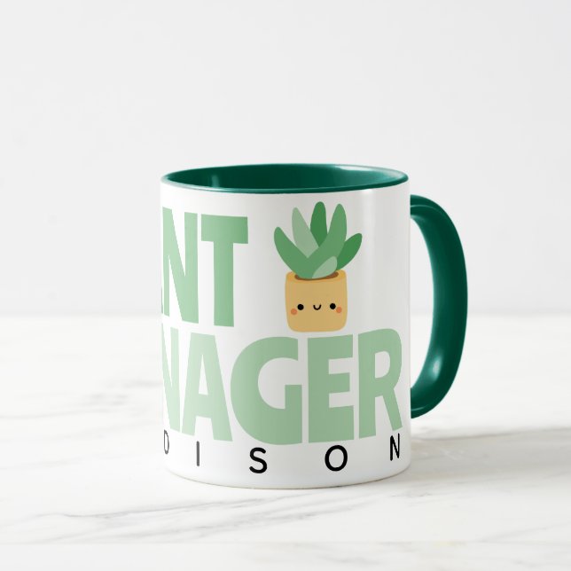 Mug Nom du gestionnaire du Plante personnalisé Cactus  (Devant droit)