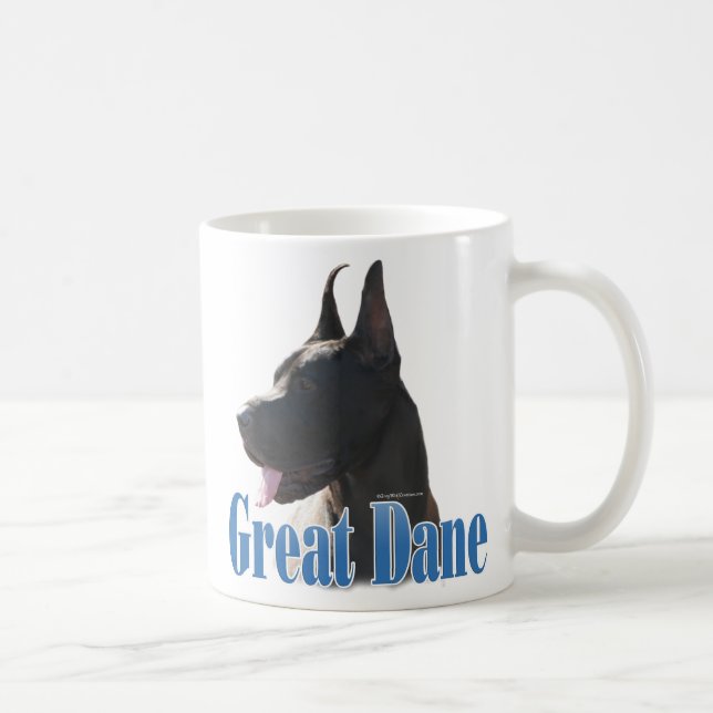 Mug Nom du grand Danois (noir) (Droite)