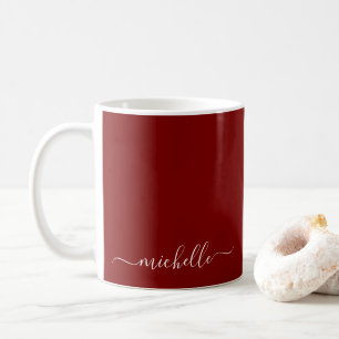 Mug Nom du modèle Couleur Rouge Profond Typographie Sc