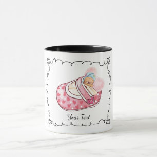 Mug Nom du monogramme de l'ours en peluche