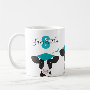 Mug Nom du monogramme Graduation de la vache