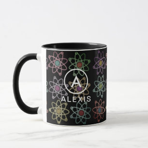 Mug Nom du monogramme Sciences de la structure atomiqu