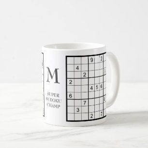 Mug Nom du monogramme Sudoku 