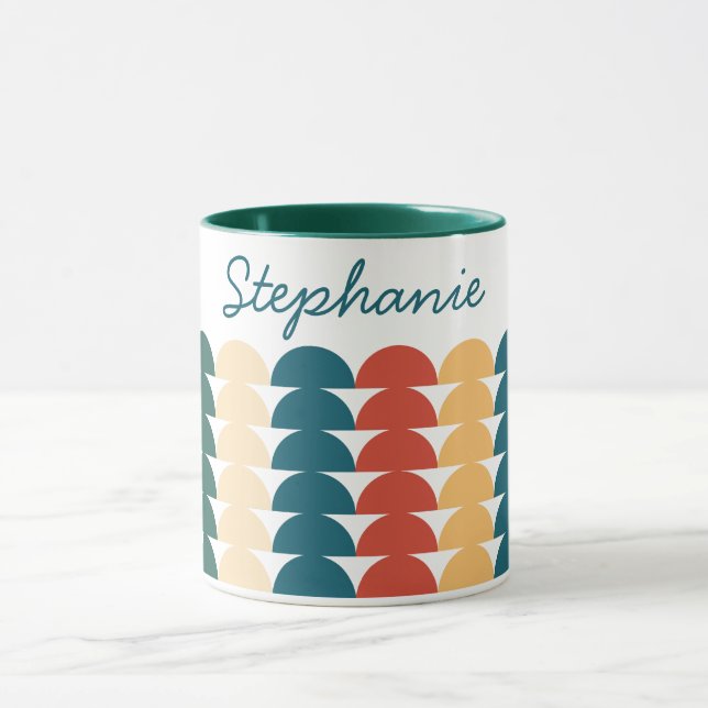 Mug Nom du Motif de forme géométrique demi-cercle (Centre)