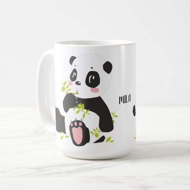 Mug Nom du panda mignon (Devant gauche)