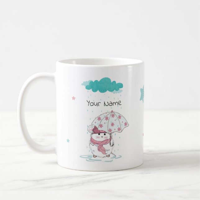 Mug Nom du petit hamster et des étoiles (Gauche)